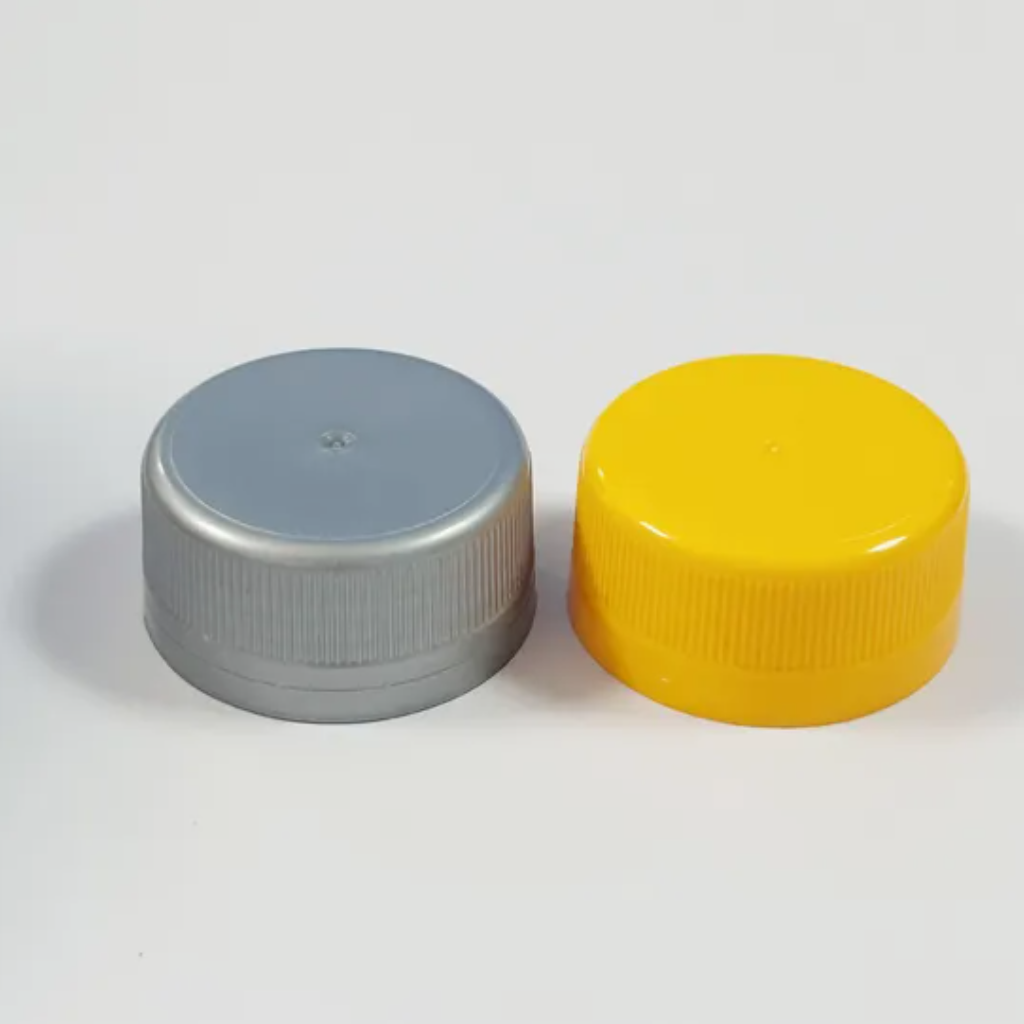 Yellow Plastic Bottle Cap All PE Material Engine Oil Cap