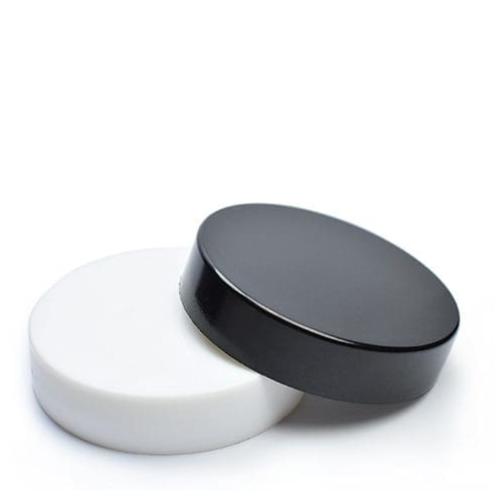 Black Smooth Plastic PP Screw Caps