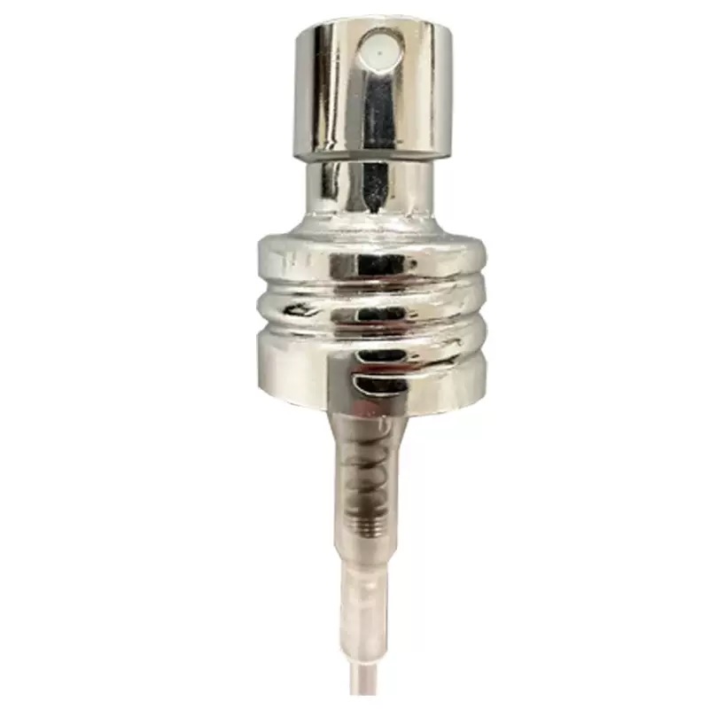 18/415 Anodized Aluminum Silver Perfume Crimp Pump