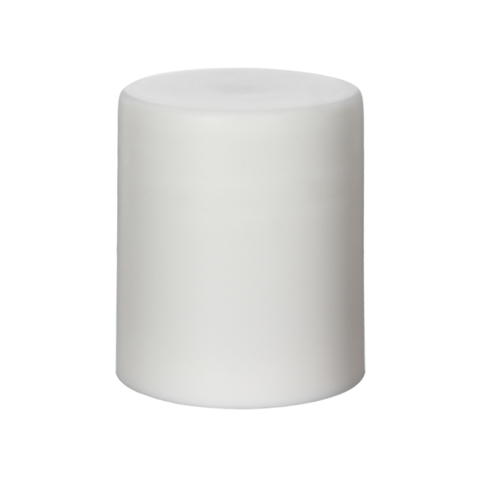 28/410 Frosted White PP Plastic Plain Screw Top Cap
