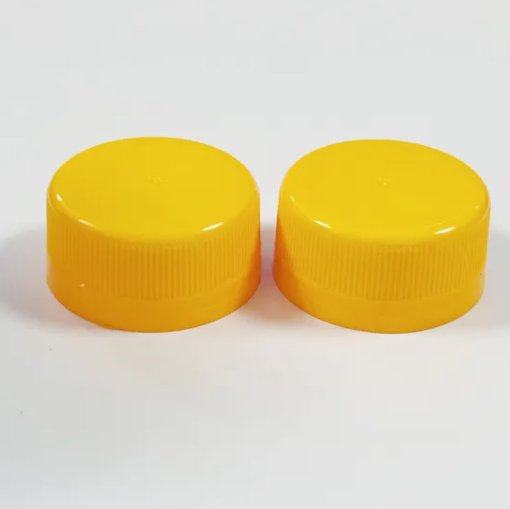 Yellow Plastic Bottle Cap All PE Material Engine Oil Cap