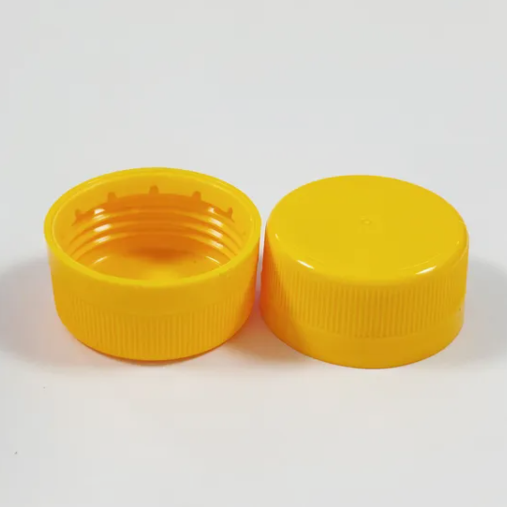 Yellow Plastic Bottle Cap All PE Material Engine Oil Cap