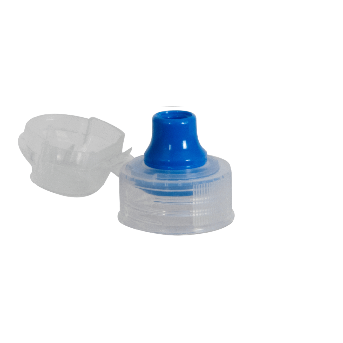 Tamper-evident flip-top water bottle cap