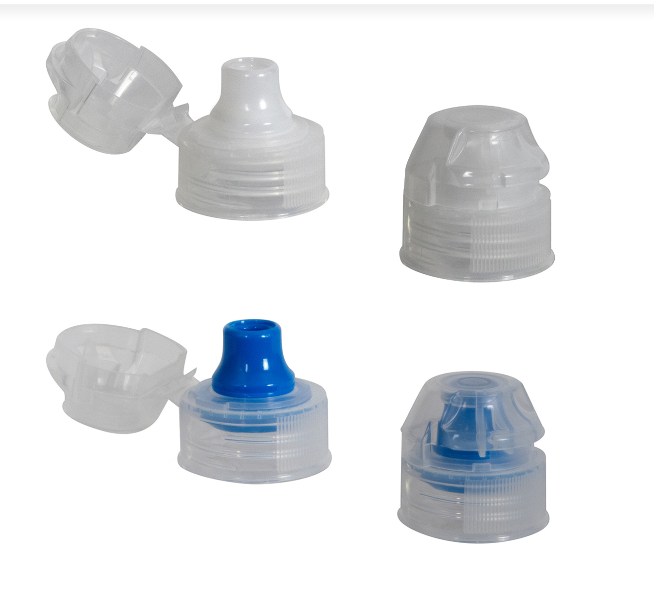 Tamper-evident flip-top water bottle cap