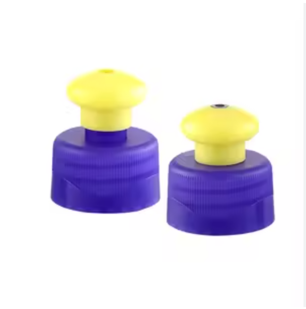 28mm Plastic Spiral Sports Water Bottle Push-Pull Lid