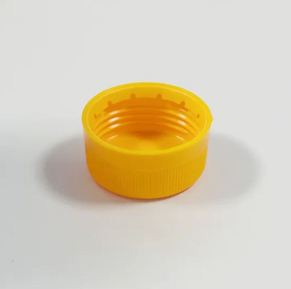 Yellow Plastic Bottle Cap All PE Material Engine Oil Cap