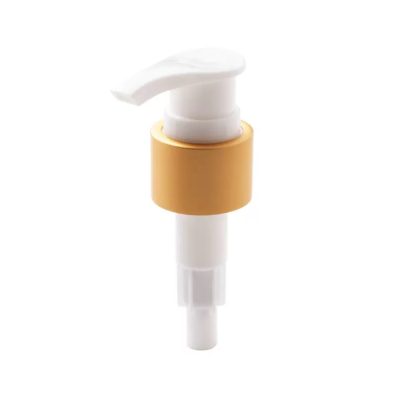 White push-type electroplated aluminum Lotion Pump