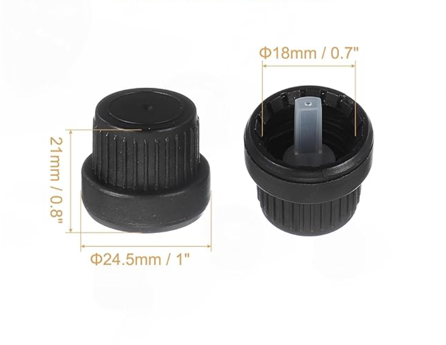 18mm Threaded Plastic Cap