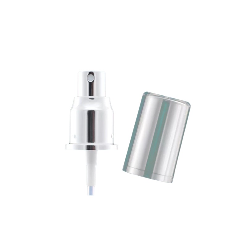 Electroplated Aluminum Silver Perfume Crimp Pump